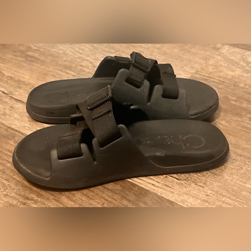 FINAL PRICE Chaco Black Strapped Slide Sandals - Picture 6 of 9
